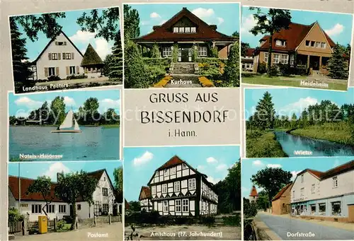 AK / Ansichtskarte Bissendorf_Hannover Landhaus Peeters Heidesee Postamt Kurhaus Heideheim Wietze Dorfstrasse Amtshaus 17. Jhdt. Bissendorf Hannover