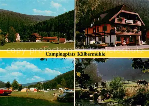 AK / Ansichtskarte Bad_Wildbad Campingplatz Kaelbermuehle Gasthof Pension zum Anker Pferdekoppel Bad_Wildbad