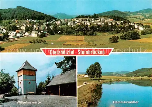 AK / Ansichtskarte Steinbruecken Panorama Wilhelmswarte Hammerweiher Steinbruecken