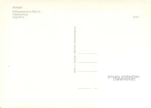 AK / Ansichtskarte Amtzell Panorama Alpenkette Wallfahrtskirche Pfaerrich Kapellenberg Hagmuehle Wasserrad Amtzell