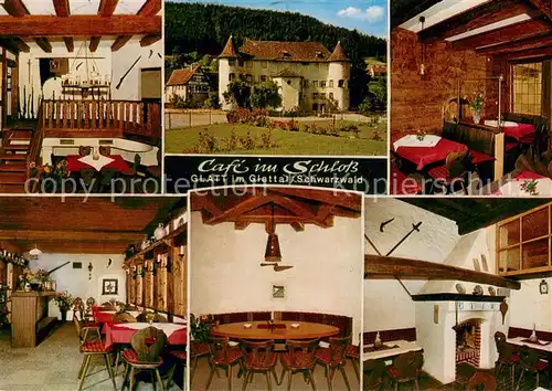 AK / Ansichtskarte Glatt Cafe im Schloss Gastraeume Kamin Glatt