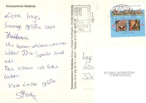 AK / Ansichtskarte Heidenau_Nordheide Ferienzentrum Heidenau Campingplatz Lueneburger Heide Freibad Angeln Tennisplatz Heidenau Nordheide