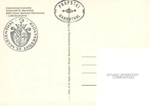 AK / Ansichtskarte Ostritz Zisterzienserinnenabtei Klosterstift St Marienthal  Ostritz