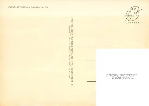 AK / Ansichtskarte Geesthacht_Elbe Speicherbecken Fliegeraufnahme Geesthacht_Elbe