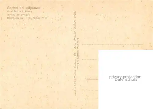 AK / Ansichtskarte Luetjensee Seehof am Luetjensee Restaurant und Cafe Fliegeraufnahme Luetjensee