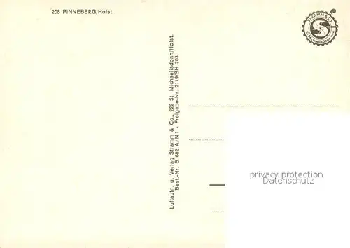 AK / Ansichtskarte Pinneberg Fliegeraufnahme Pinneberg