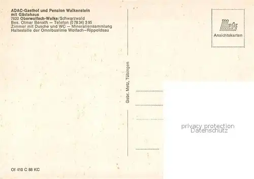 AK / Ansichtskarte Walke ADAC Gasthof und Pension Walkenstein mit Gaestehaus Walke