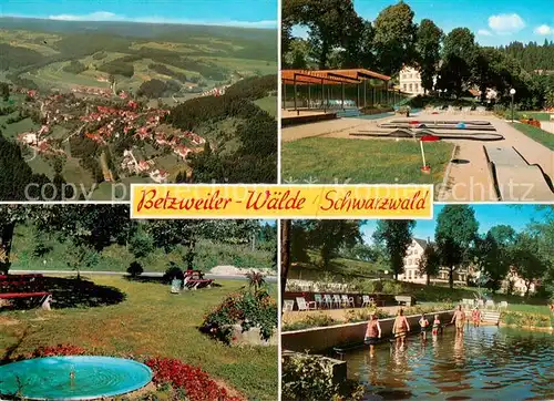 AK / Ansichtskarte Betzweiler Waelde Fliegeraufnahme Minigolfanlage Park Wassertretanlage Betzweiler Waelde