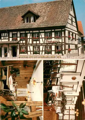 AK / Ansichtskarte Horn Bad_Meinberg Gasthaus Frohsinn Gastraeume Horn Bad_Meinberg