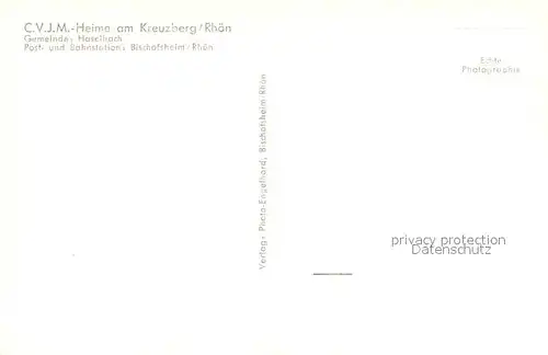 AK / Ansichtskarte Haselbach_Rhoen C.V.J.M. Heime am Kreuzberg im Wald Haselbach Rhoen