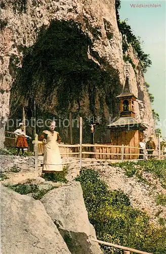 AK / Ansichtskarte Wildkirchli_Weissbad_IR Hoehleneingang Appenzeller Alpen 