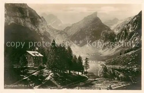 AK / Ansichtskarte Seealpsee_Saentis_IR Berghaus Appenzeller Alpen 