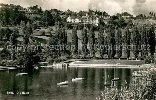 AK / Ansichtskarte Spiez_Thunersee_BE Bucht Spiez_Thunersee_BE