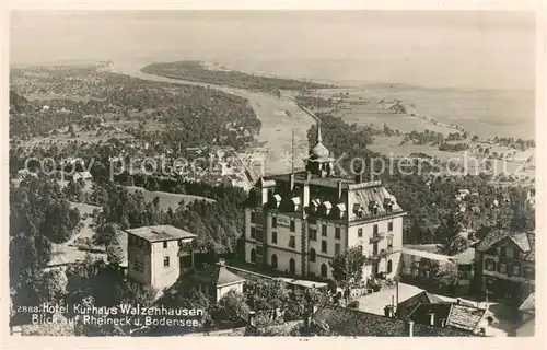 AK / Ansichtskarte Walzenhausen_AR Hotel Kurhaus Blick auf Rheineck und Bodensee Walzenhausen AR