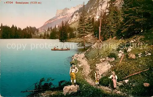 AK / Ansichtskarte Seealpsee_Saentis_IR Bergsee Appenzeller Alpen 
