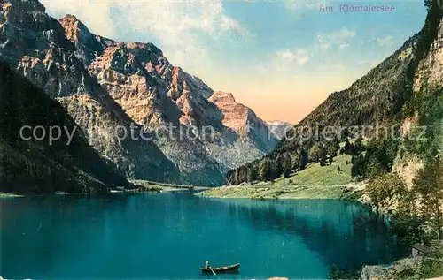 AK / Ansichtskarte Kloentalersee Bergsee Alpen Kloentalersee