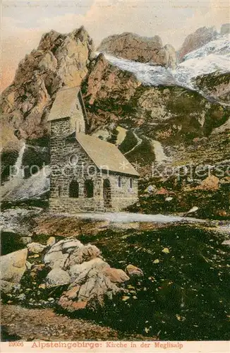 AK / Ansichtskarte Meglisalp_1520m_Altmann_AR Bergkirche Alpsteingebirge Appenzeller Alpen 