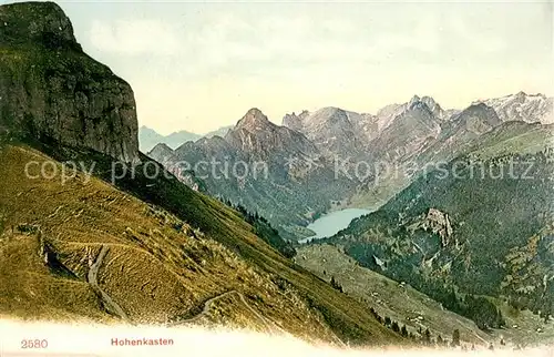 AK / Ansichtskarte Hohenkasten_Hoher_Kasten_1799m_IR Bergwelt Appenzeller Alpen Bergsee 