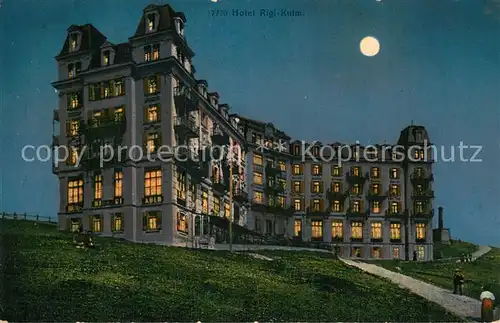 AK / Ansichtskarte Rigi_Kulm Berghotel im Mondschein Rigi_Kulm