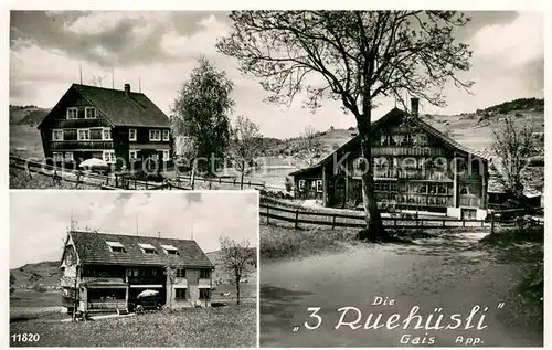 AK / Ansichtskarte Gais_AR Die 3 Ruehuesli Gais_AR