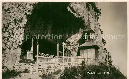 AK / Ansichtskarte Wildkirchli_Weissbad_IR Einganz zur Hoehle im Alpstein Appenzeller Alpen 