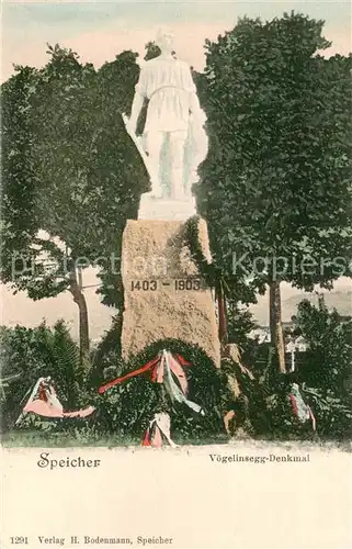 AK / Ansichtskarte Speicher_AR Voegelinsegg Denkmal Statue Speicher AR
