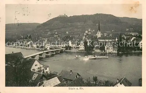 AK / Ansichtskarte Stein_Rhein_SH Panorama Blick ueber den Rhein 