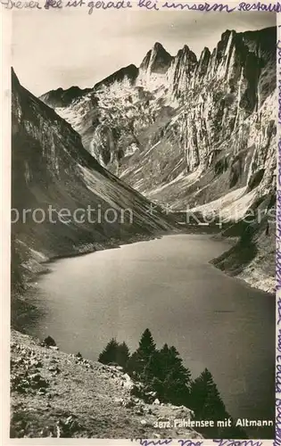 AK / Ansichtskarte Faehlensee_IR Bergsee mit Altmann Alpstein Appenzeller Alpen 