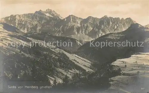 AK / Ansichtskarte Hemberg_SG Panorama Blick zum Saentis Appenzeller Alpen Hemberg_SG