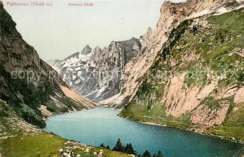 AK / Ansichtskarte Faehlensee_IR Bergsee mit Altmann Alpstein Appenzeller Alpen 
