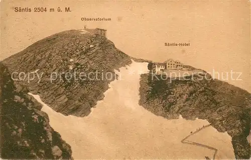 AK / Ansichtskarte Saentis_AR Observatorium Berghotel Saentis_AR