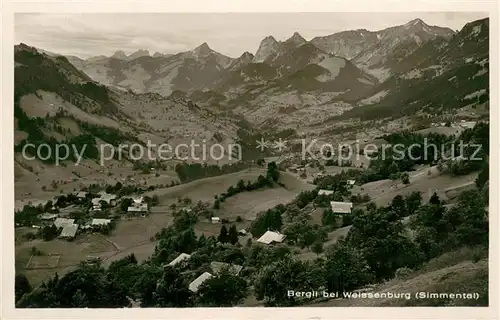 AK / Ansichtskarte Bergli_Weissenburg_BE Panorama Simmental Berner Alpen 