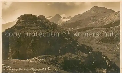 AK / Ansichtskarte Ebenalp_AI Blick gegen Lislergrat Schaefler Appenzeller Alpen 