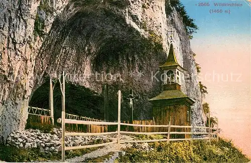 AK / Ansichtskarte Wildkirchli_Weissbad_IR Eingang zur Hoehle im Alpstein Appenzeller Alpen 