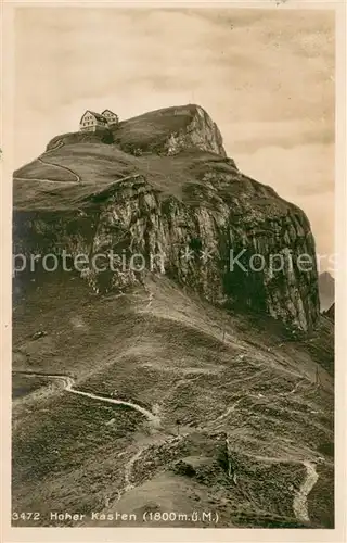AK / Ansichtskarte Hoher_Kasten_Hohenkasten_1799m_IR Weg zum Berghotel Appenzeller Alpen 
