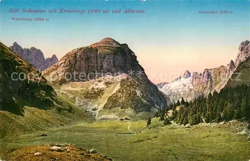 AK / Ansichtskarte Bruelisau_IR Landschaftspanorama Bollenwies mit Kreuzberge und Altmann Appenzeller Alpen 