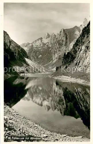 AK / Ansichtskarte Faehlensee_IR Bergsee mit Altmann Appenzeller Alpen 