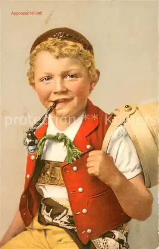 AK / Ansichtskarte Appenzell_IR Appenzeller Bueb Trachten Appenzell IR