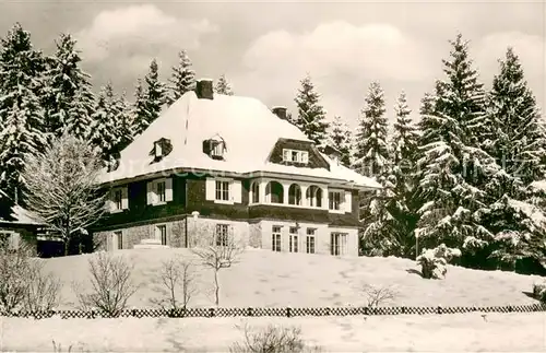 AK / Ansichtskarte Schluchsee Haus Schluchsee im Winter Jugendkurheim der BEK Schluchsee