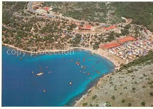 AK / Ansichtskarte Punat_Krk_Otok_Croatia Fliegeraufnahme FKK Kamp Konobe 