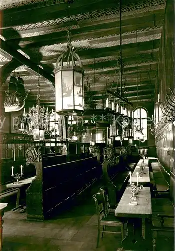 AK / Ansichtskarte Luebeck Schiffergesellschaft Innenansicht Gaststube Luebeck