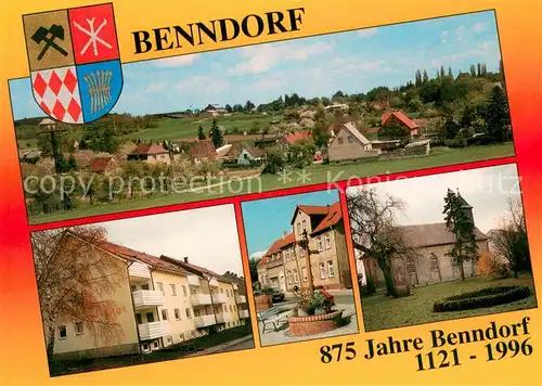 AK / Ansichtskarte Benndorf 875 Jahre Benndorf Kirche Teilansicht d. Dorfes Benndorf