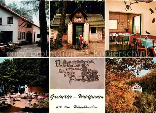 AK / Ansichtskarte Bad_Salzdetfurth Waldgaststaette Waldfrieden m. Hexenhaeuschen Bad_Salzdetfurth