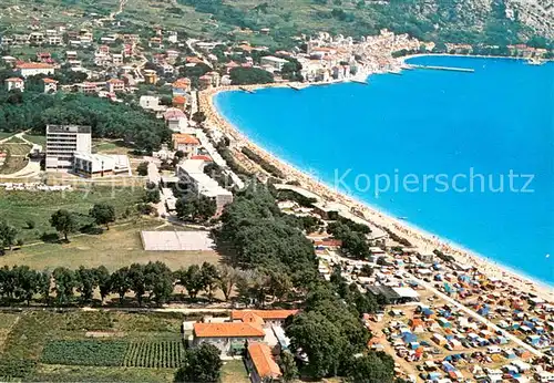 AK / Ansichtskarte Baska_Voda Fliegeraufnahme Kueste Campingplatz Strand Baska_Voda
