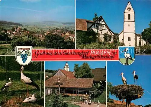 AK / Ansichtskarte Holzen_Kandern Storchendorf Kirche Holzen Kandern