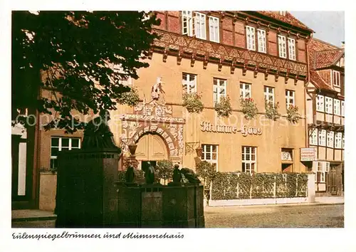 AK / Ansichtskarte Braunschweig Eulenspiegelbrunnen m. Mummehaus Braunschweig