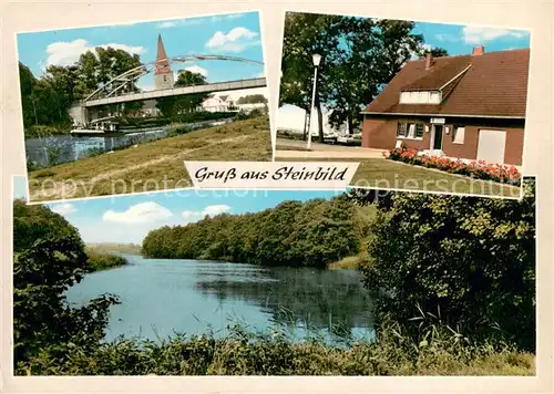 AK / Ansichtskarte Steinbild Gaststaette Alberts Ems Bruecke Steinbild