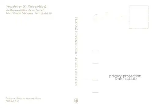 AK / Ansichtskarte Jeggeleben Ausflugsgaststaette Feine Sache Terrassenansichten Innenansichten Jeggeleben