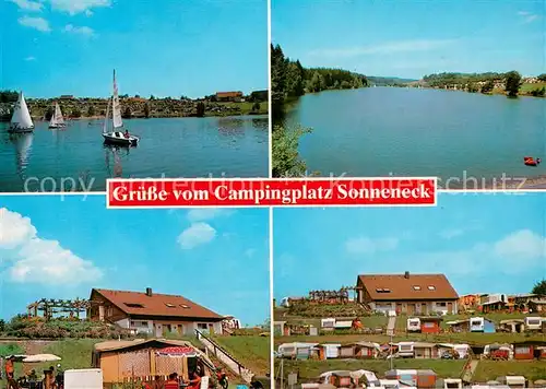 AK / Ansichtskarte Haselbach_Ellenberg Campingplatz Sonneneck Seepartie Haselbach_Ellenberg