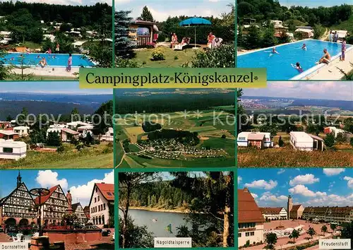 AK / Ansichtskarte Hallwangen Campingplatz Koenigskanzel Schwimmbad Panorama Dornstetten Nagoldtalsperre Freudenstadt Hallwangen